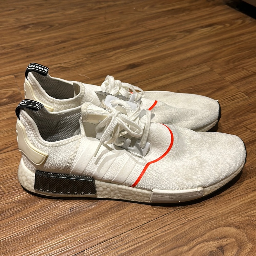 White Adidas men’s athletic shoes size 14